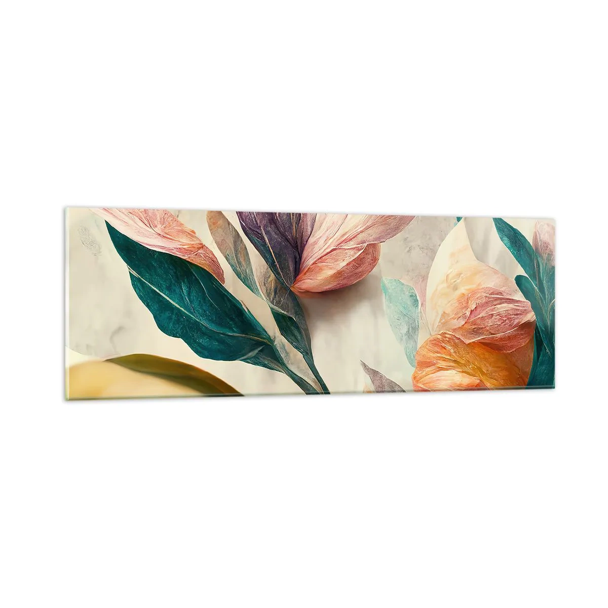 Glass picture - Flowers of Southern Islands - 90x30 cm