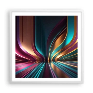 Poster in white frmae - Architecture of Light - 60x60 cm
