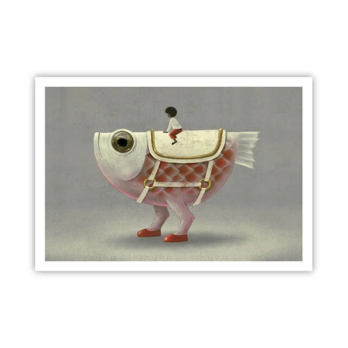 Poster - Fish Jockey - 100x70 cm