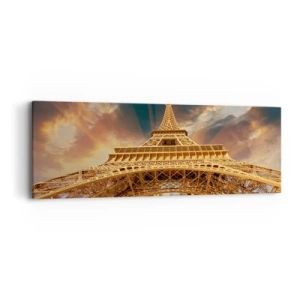 Canvas picture - Man Has Reached the Clouds - 90x30 cm