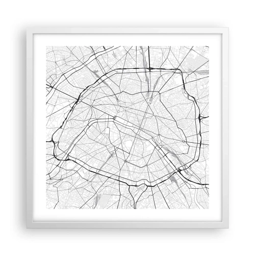 Poster in white frmae - Flower of Paris - 50x50 cm