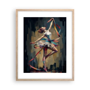 Poster in light oak frame - Dance with a Ribbon - 40x50 cm