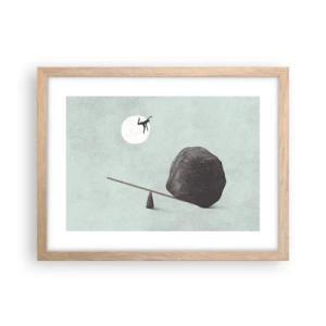 Poster in light oak frame - Dream Come True - 40x30 cm