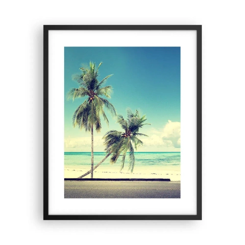 Poster in black frame - Holiday Time - 40x50 cm
