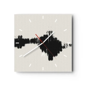 Wall clock - Clock on glass - Vibrations of Imagination - 30x30 cm
