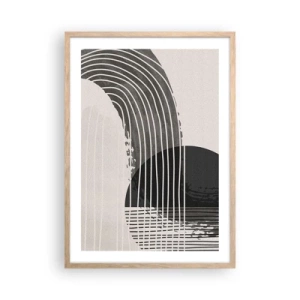 Poster in light oak frame - There and Back - 50x70 cm