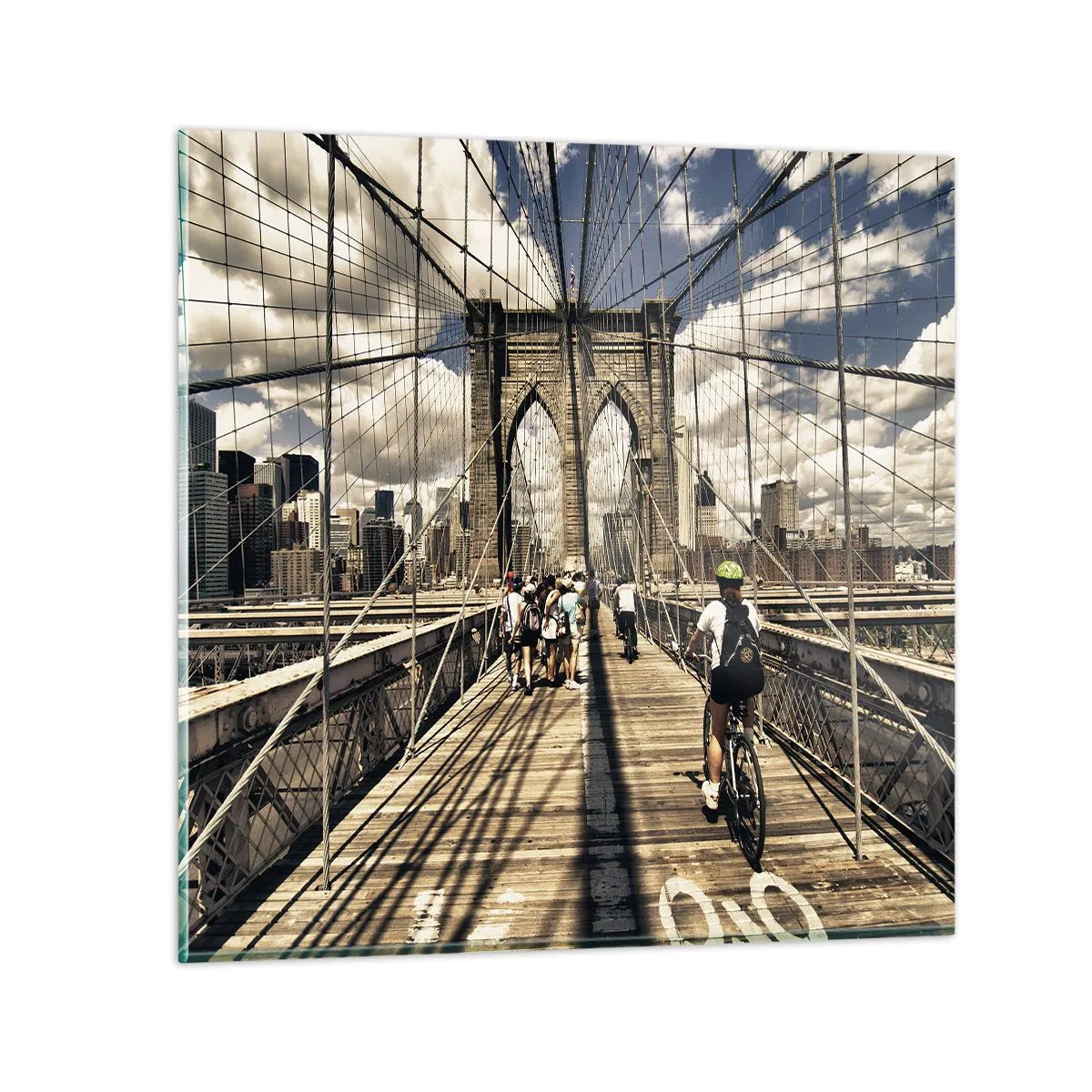 Glass picture - Straight to the Heart of the City - 60x60 cm