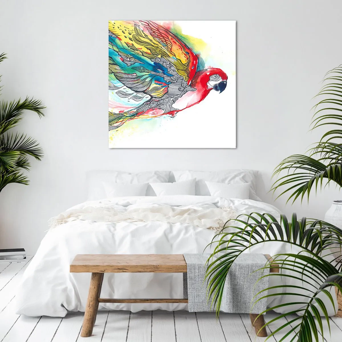 Canvas picture - Live Colourfully - 50x50 cm