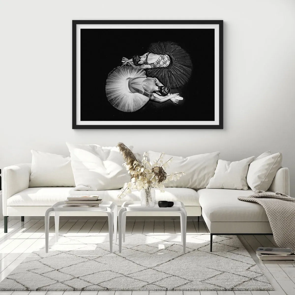 Poster in black frame - Yin and Yang - Ideal Balance - 100x70 cm