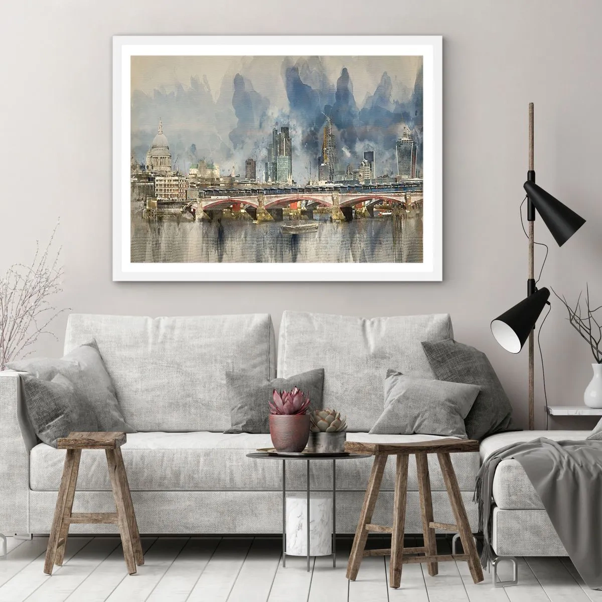 Poster in white frmae - London in Its Beauty - 70x50 cm