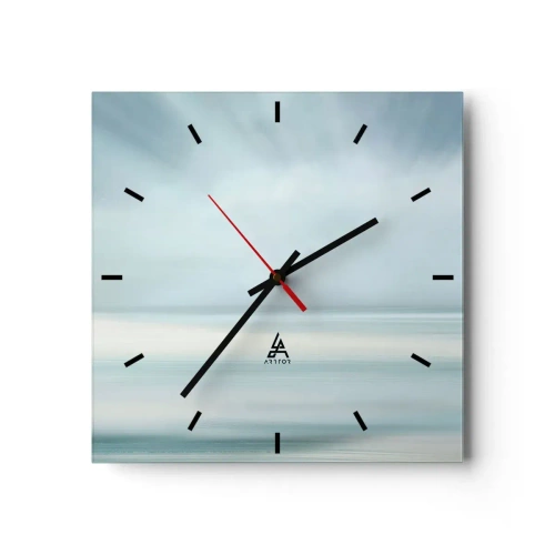 Wall clock - Clock on glass - Calm up to the Horizon - 30x30 cm