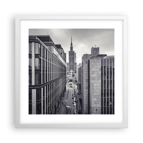 Poster in white frmae - Warsaw Valley - 40x40 cm