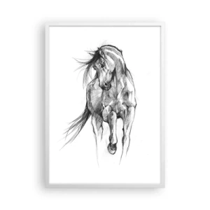 Poster in white frmae - In a Graceful Trot - 50x70 cm