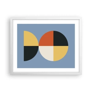 Poster in white frmae - Look and Count - 50x40 cm