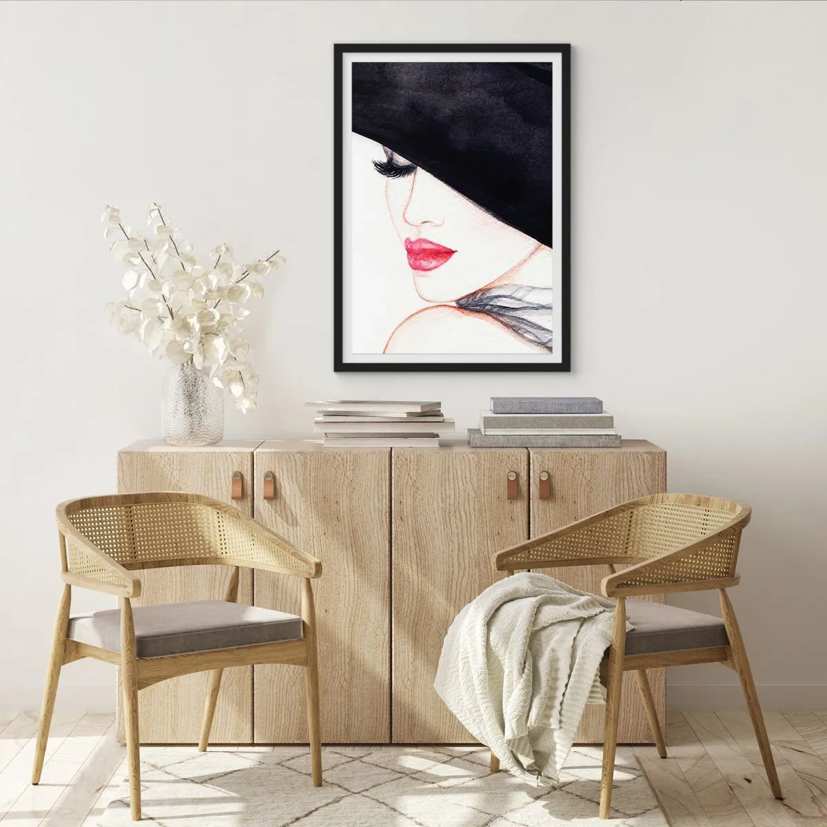 Poster in black frame - Elegance and Sensuality - 70x100 cm