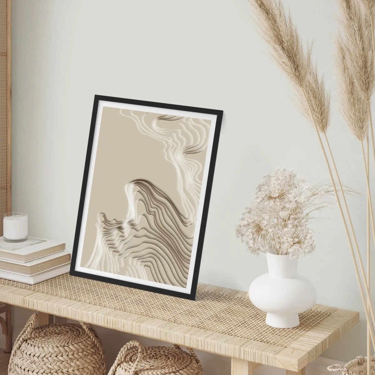 Poster in black frame - Topography of Art. - 70x100 cm