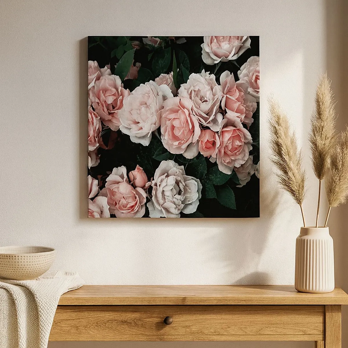 Canvas picture - Rose Ensemble - 30x30 cm
