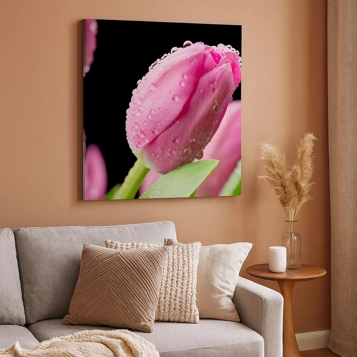 Canvas picture - Lilac Dream in a Dew - 30x30 cm