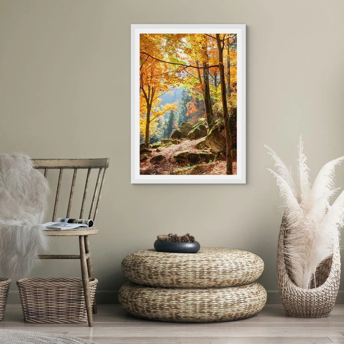 Poster in white frmae - Time for Rest - 40x50 cm