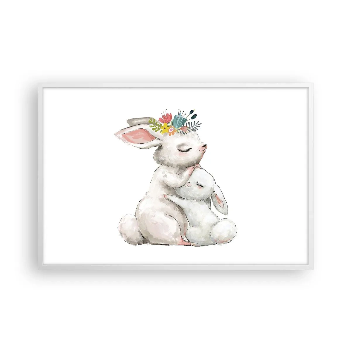 Poster in white frmae - There's No Place Like at Mum's - 91x61 cm