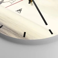 Clock face with lines