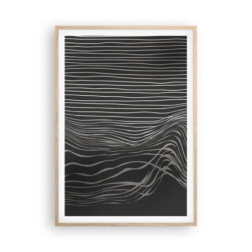 Poster in light oak frame - Rhythm and Accent - 70x100 cm