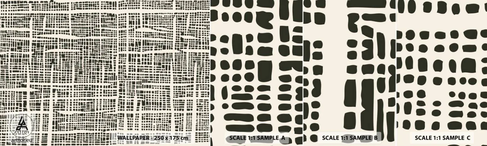 Photo Wallpaper Sample Standard Eco - Woven Composition - Abstraction, Graphics, Piece - 100x30 cm