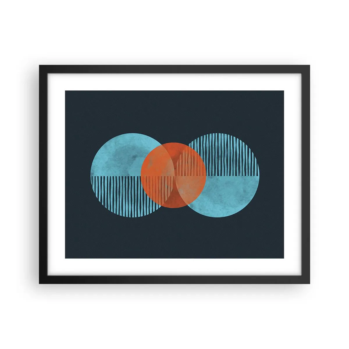 Poster in black frame - Symmetrical Composition - 50x40 cm