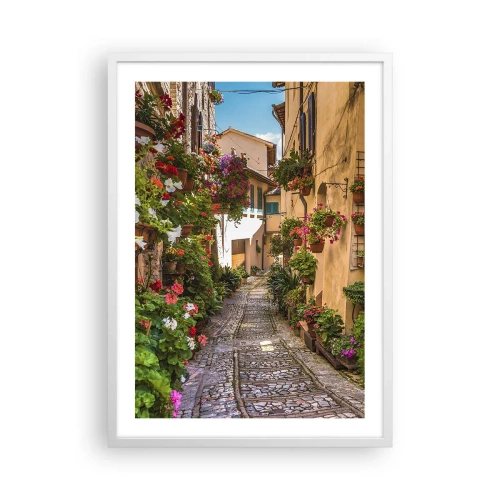Poster in white frmae - Italian Back Street - 50x70 cm