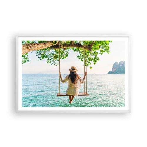 Poster in white frmae - Life Is Beautiful - 91x61 cm
