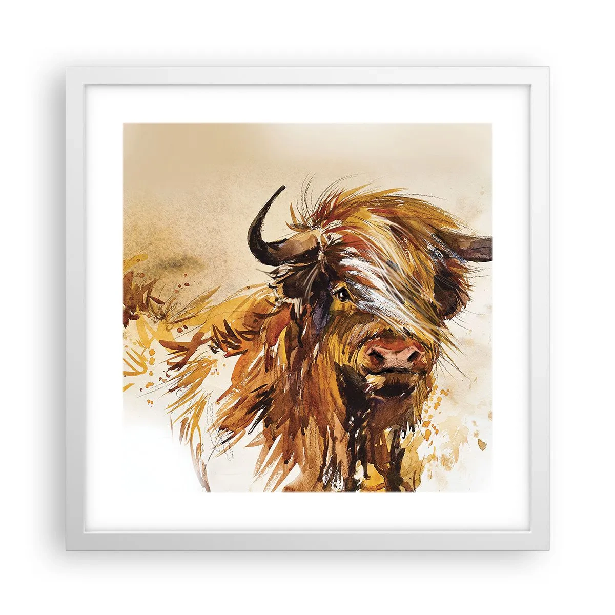 Poster in white frmae - Pride of a Hunter - 40x40 cm