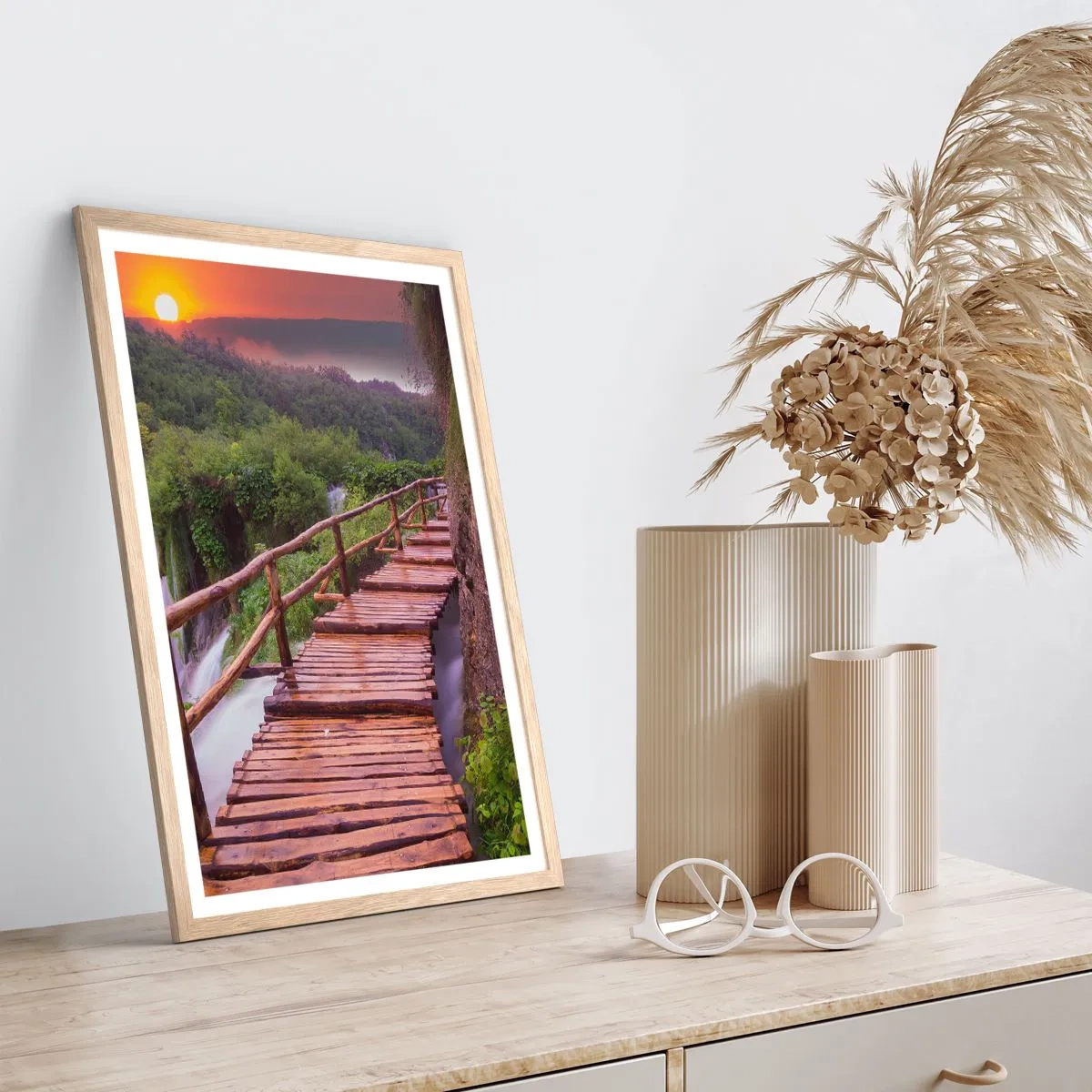 Poster in light oak frame - Unbelievable Beauty - 50x70 cm