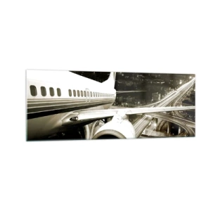 Glass picture - Flying into the Night - 140x50 cm