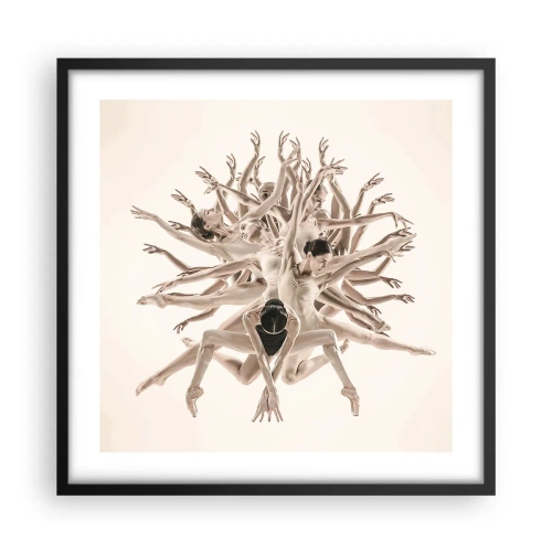 Poster in black frame - Dance in Bloom - 50x50 cm
