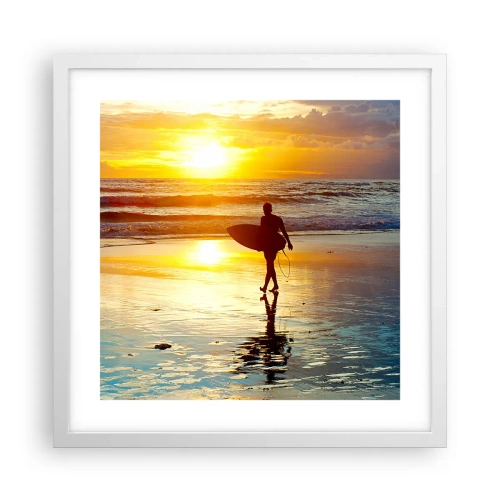 Poster in white frmae - Return of a Warrior - 40x40 cm