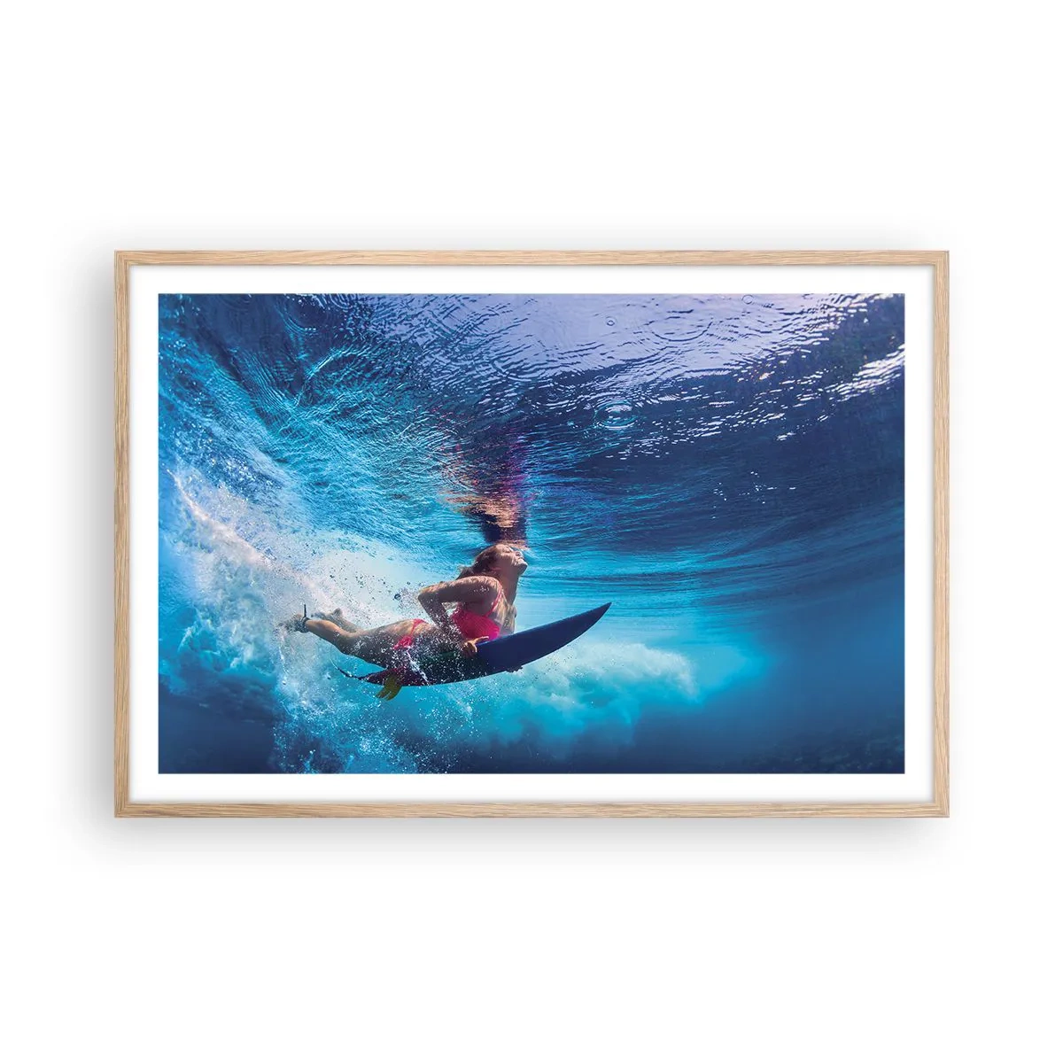 Poster in light oak frame - Depth of Joy - 91x61 cm