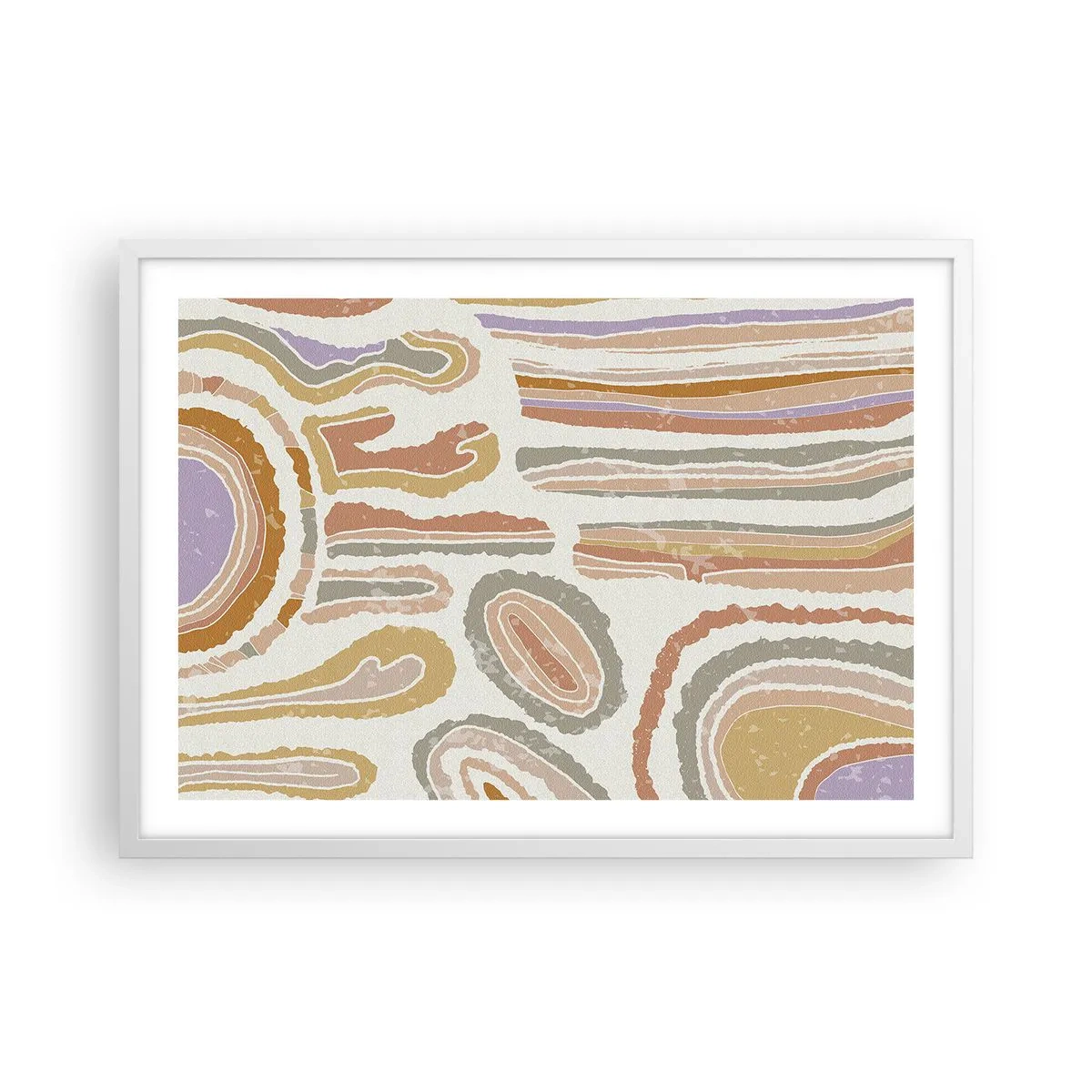 Poster in white frmae - Colourful Cross-Sections - 70x50 cm