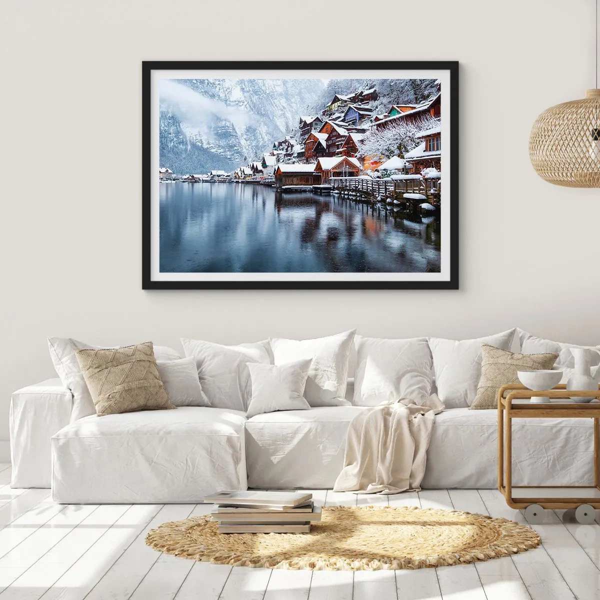 Poster in black frame - In Winter Decoration - 91x61 cm