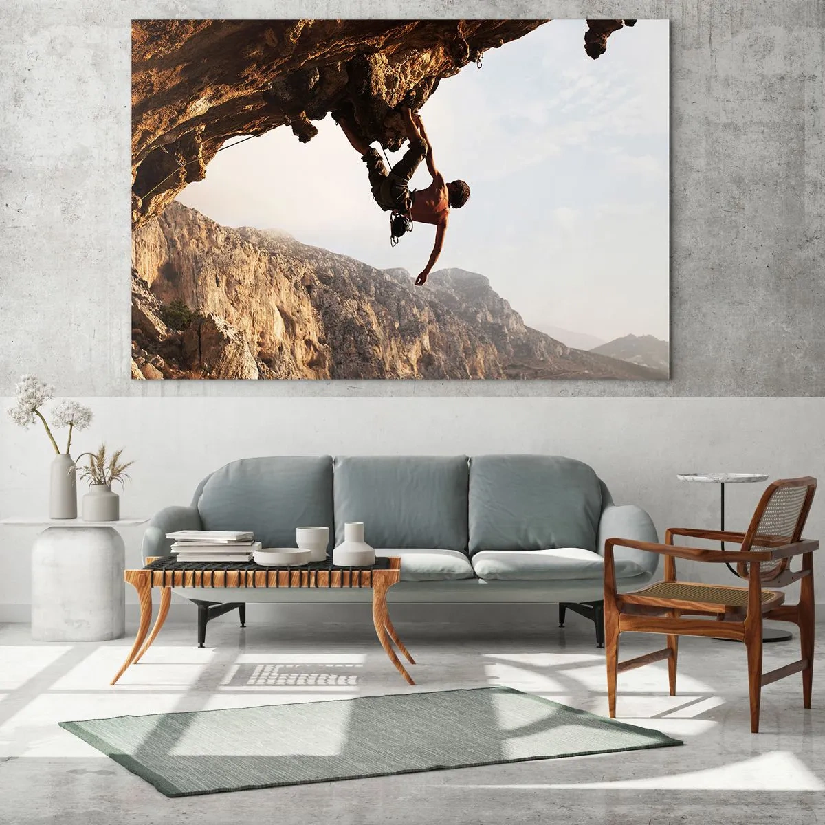 Glass picture - The Whole World on a Sharp Cliff - 120x80 cm