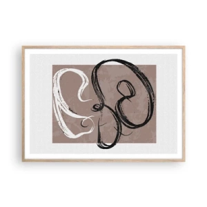 Poster in light oak frame - Composition -In Search of Completeness - 100x70 cm