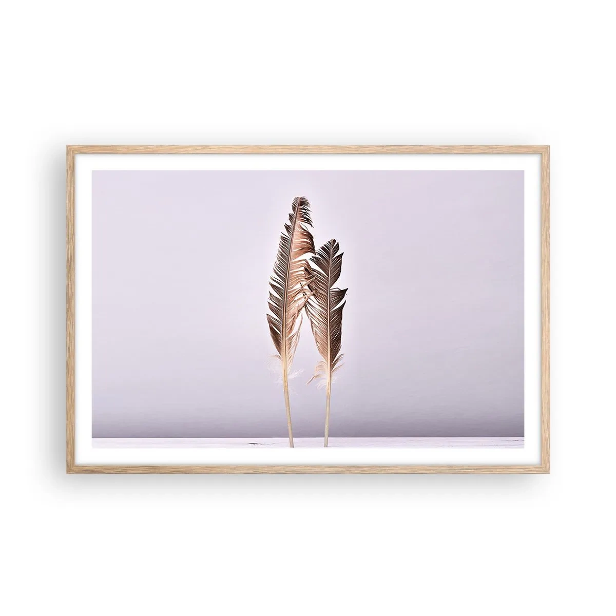 Poster in light oak frame - Against Nothingness - 91x61 cm
