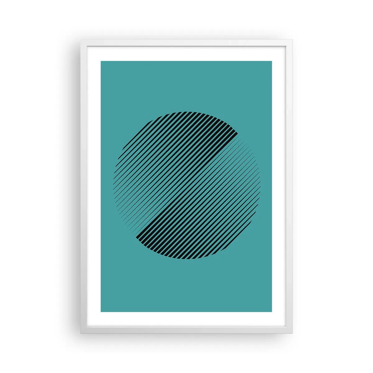 Poster in white frmae - Circle - Geometrical Variation - 50x70 cm