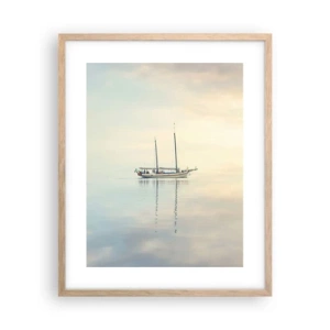 Poster in light oak frame - In the Sea of Silence - 40x50 cm