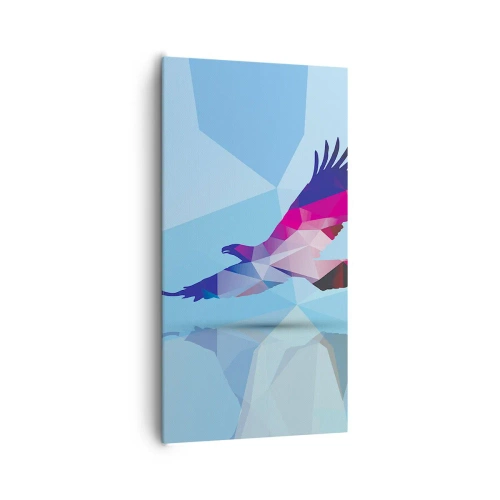 Canvas picture - Eagle in a Lilac Crystal - 65x120 cm