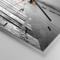 Clock face with lines