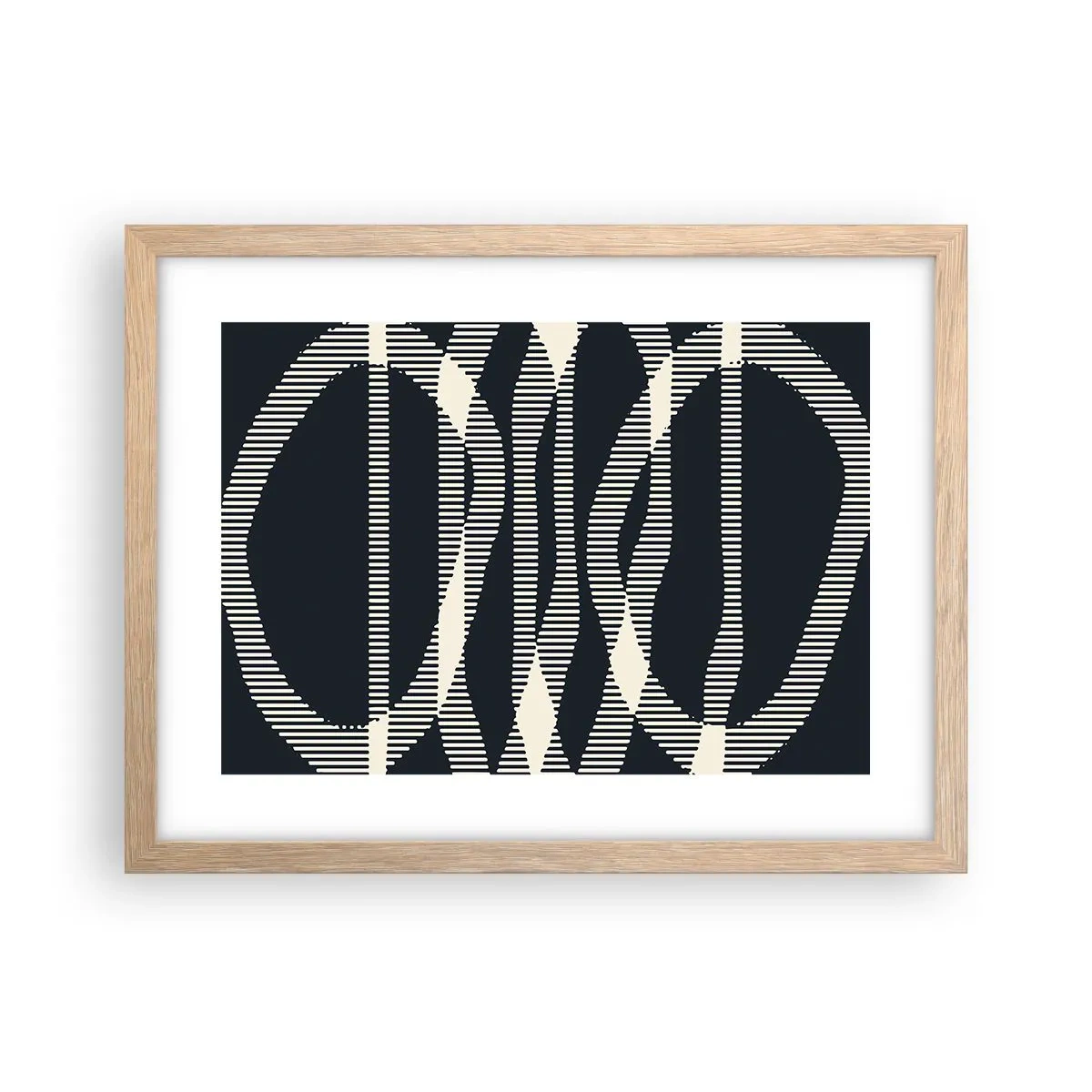 Poster in light oak frame - Attempt at Breaking Darkness - 40x30 cm
