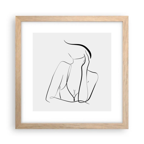 Poster in light oak frame - On Waves of Dreams - 30x30 cm