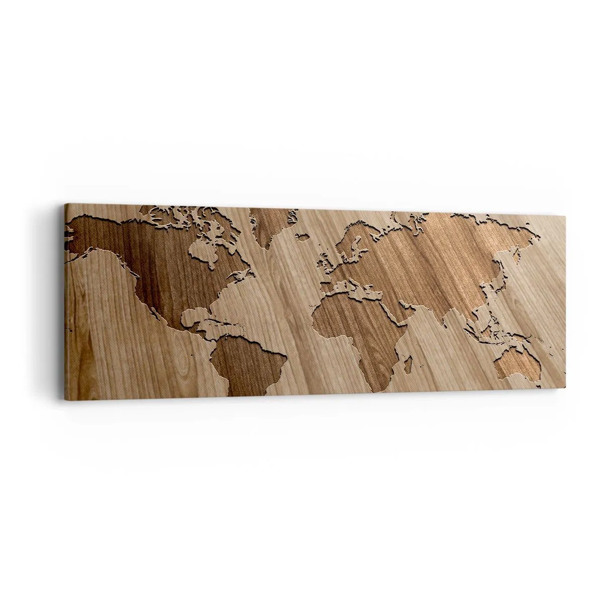 Canvas picture - World on a Table - 90x30 cm