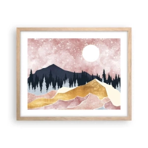 Poster in light oak frame - Night Guard - 50x40 cm