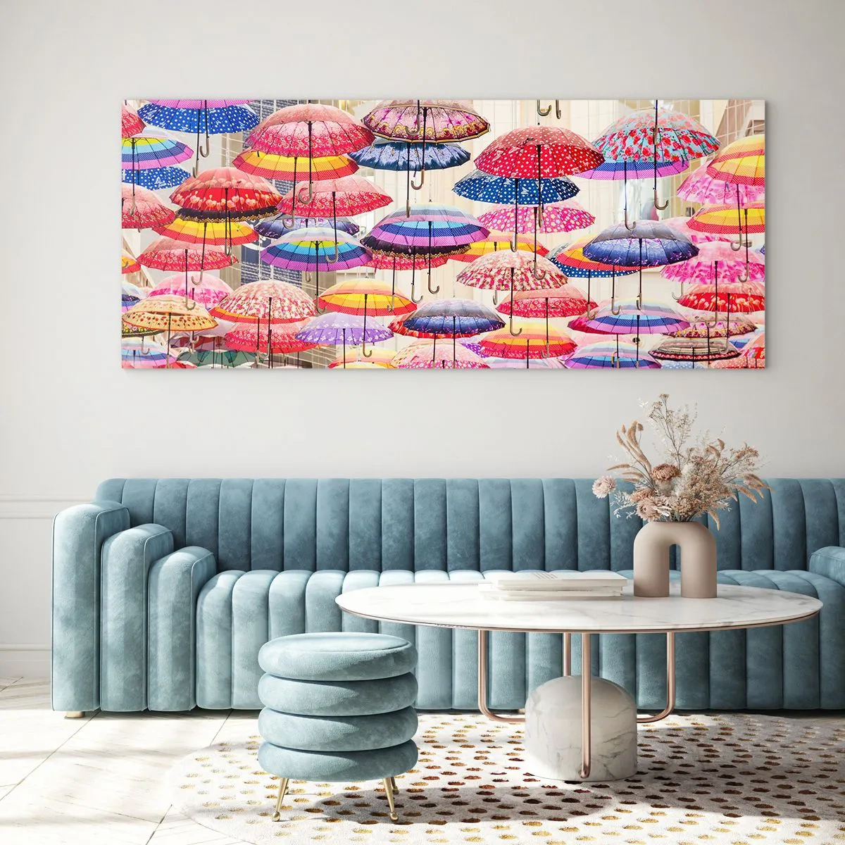 Glass picture - City Meadow - 120x50 cm